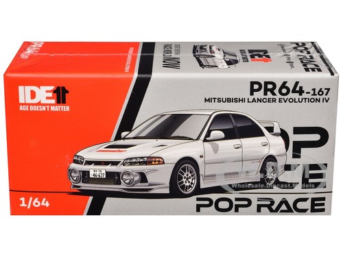 MITSUBISHI LANCER EVO IV RHD WHITE "INDONESIA EXPO" 1/64 BY POP RACE PR640167 - Picture 6 of 6