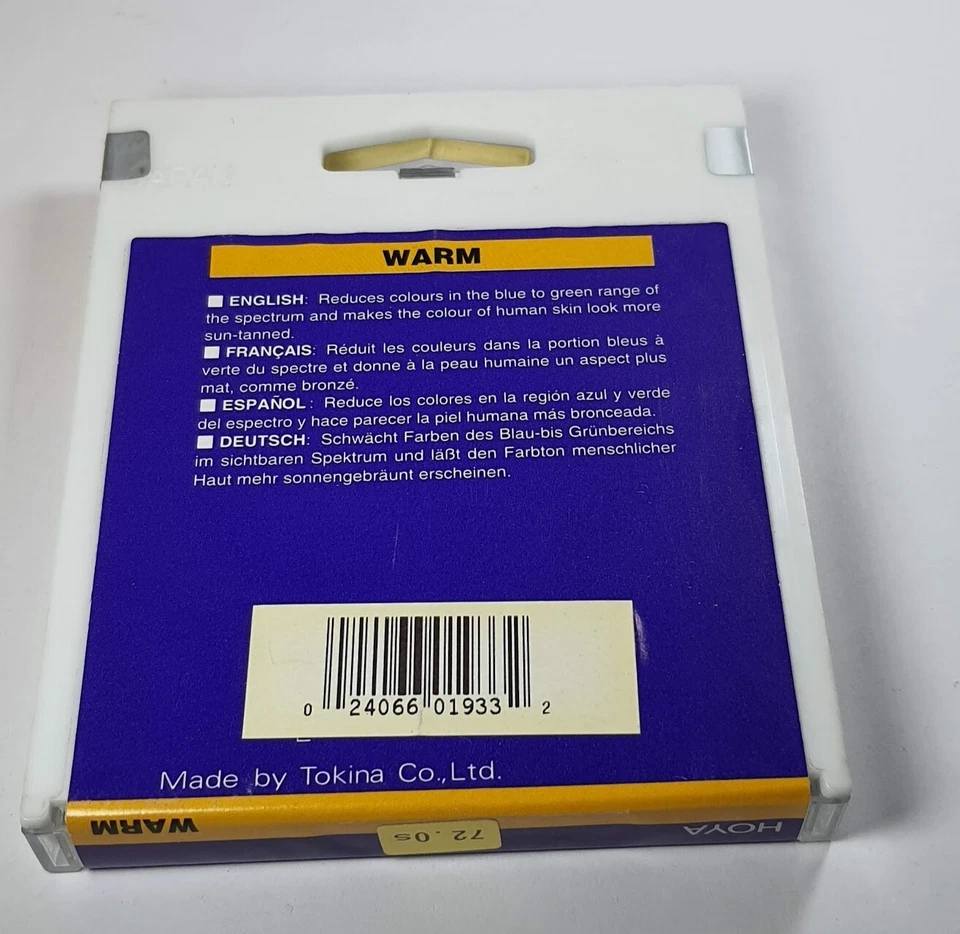 Hoya 72mm Warm Warming Color Correction Glass Lens Filter Japan 72 mm E72 Japan - Image 3 of 4