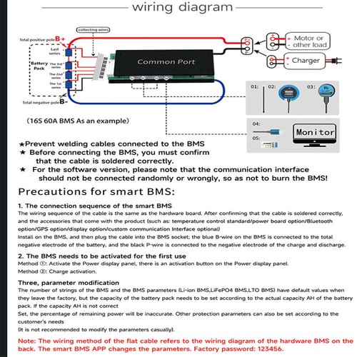 4S-16S 100A-250A LiFePO4 Akku SMART BT BMS w/Balance & Bluetooth Module or w/Fan - Afbeelding 13 van 31
