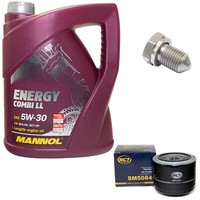 MotoröL ÖLfilter SM5084 5W30 5Liter + ÖLablassschraube FüR VW Transporter VI