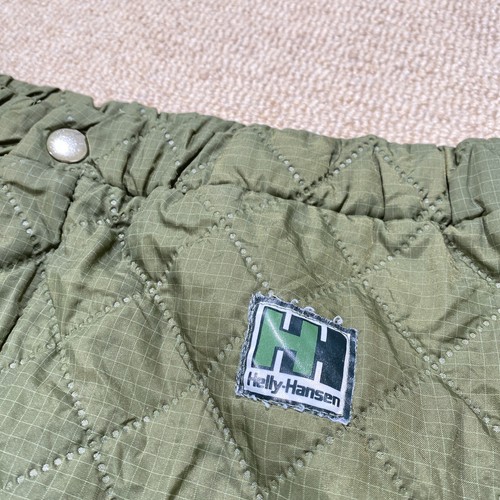 VINTAGE Helly Hansen Trousers Mens 34x31 Green Quilted Rain Sailing Gear - Picture 3 of 14