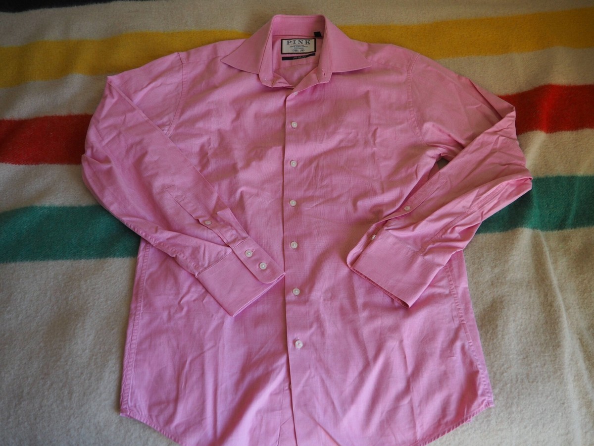 THOMAS PINK London The Sterling Slim Fit Cotton Dress Shirt Size
