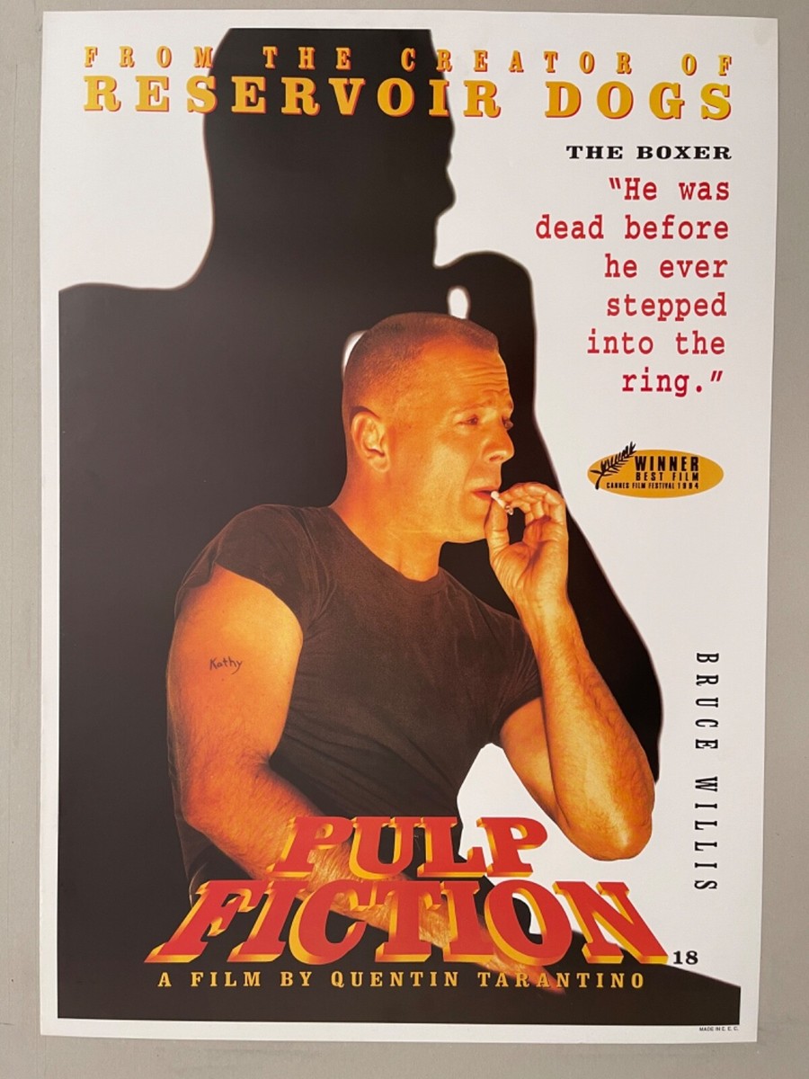 PULP FICTION, BRUCE WILLIS 'THE BOXER' RARE 1990's POSTER | eBay