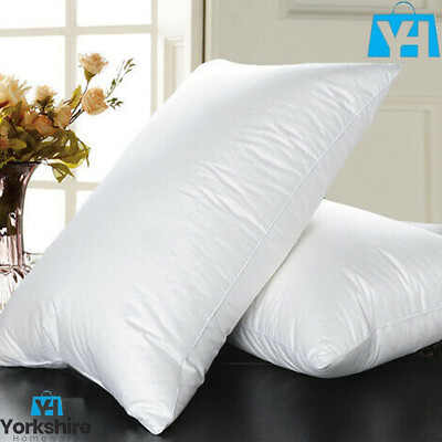 New Goose Feather Pillows Hotel Home Quality Extra Filling Firm
