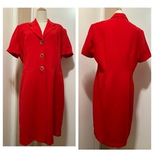 Vintage 90s Dani Max Red Long blazer Short Sleeve Size14