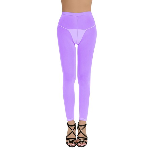 Damen Leggings High Rise Durchscheinend Weich Elastisch Lang Hose Yoga Sport Gym - Picture 38 of 165