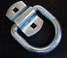 4 Bolt On 1/2" D Rings Flatbed Truck Car Trailer Tie Down Strap Rope Ring Silver