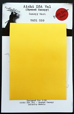 Dead Design 1/32 AICHI D3A ''VAL'' OPEN CANOPY PAINT MASK Infinity Kit