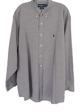 Ralph Lauren 100 Cotton Houndstooth Men Shirt Sz 17/5-34