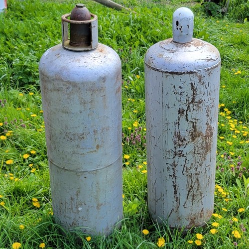 2 Steel Propane Tanks 100lb Capacity 25 Gallon For LP Gas Empty & Uncertified