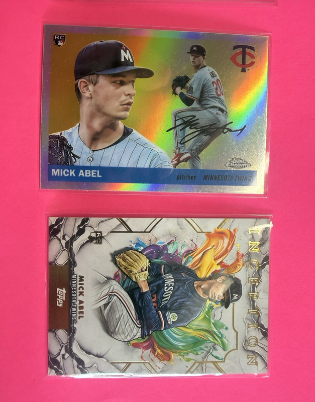 Topps Mick Abel Twins Rookie Inception #75 & Platinum Refractor Auto Lot 2