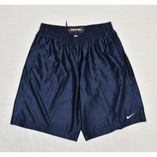 Nike Men's Sweat Short Polyester Blue Size 2XL Basketball Drawstring Solid