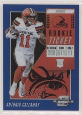 2018 Panini Contenders Optic Rookie Ticket Blue Prizm 69/99 Antonio Callaway 3c4