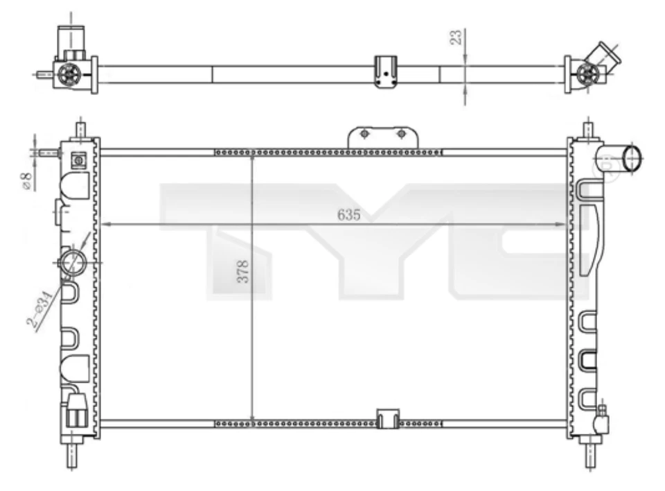 Motorkühler für Daewoo Nexia 1.5 Schaltgetriebe - TYC - Image 2 of 2