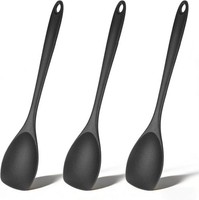 Cobee 3 StüCk Silikon RüHrlöFfel, 27Cm KochlöFfel Schwarz SilikonlöFfel