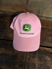 John Deere Pink Hat Nothing Runs Like a Deere Adjustable Cap