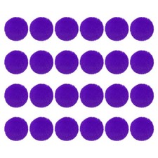 24Pcs Fluffy Soft Faux Fur Pom Poms for Hats with Elastic Loop, Purple