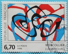 FRANCE 1996 - OBLITÉRÉ  YT 2986  " Lucien WERCOLLIER  Luxembourg  " CACHET ROND