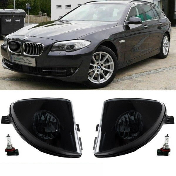 Set Nebelscheinwerfer Klarglas Smoke Schwarz H8 Passt BMW F10 F11 Ab 2010-2013-image
