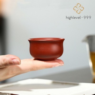 2pcs/lot Chinese Real Yixing Zisha Dahongpao Clay Tea Cup Marked Master Cup 50ml