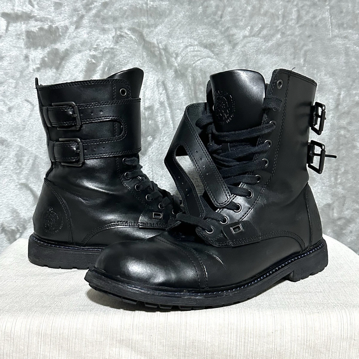 Buckle Combat Boots for Men for sale | eBay