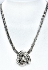 Diamond Necklace 118 Diamonds 1.18 Carat TW 925 Silver 8.6dwt FIXED  P10015060 