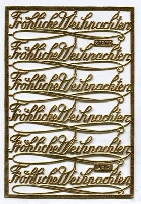 Glanzbilder Oblaten scrap die cut  Fröhliche Weihnachten Nr. 30702 L & B 12 cm