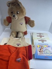 Teddy Ruxpin Original Bear With 4 Original Books Outfit