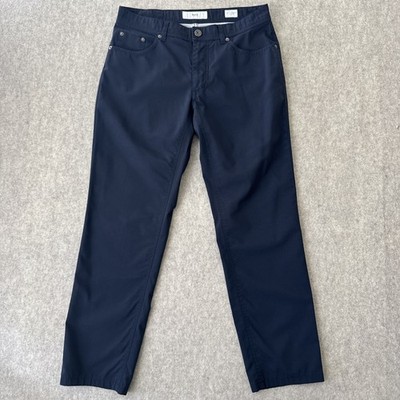 Brax Cooper Fancy Ultralight Pants Mens 32x29 Navy Wool Blend Travel Regular Fit