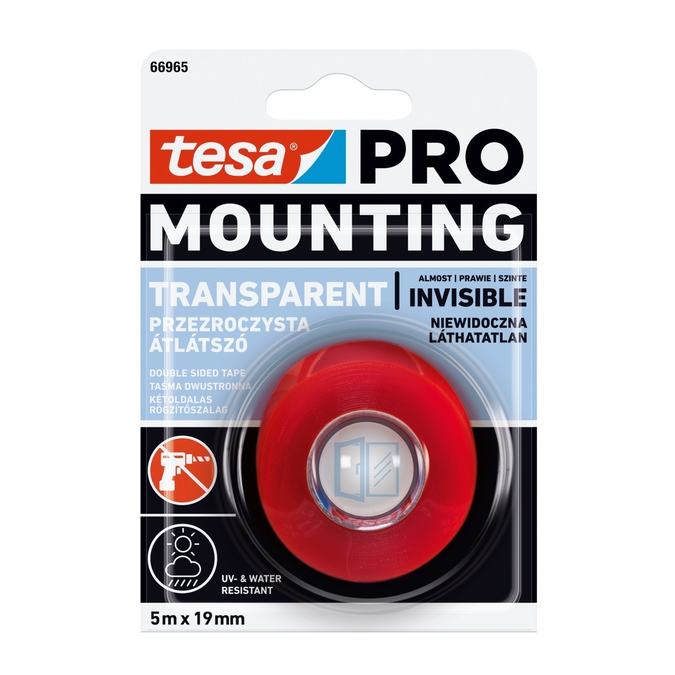 Mounting Tape Transparent 5m 19mm 66965-00007-00