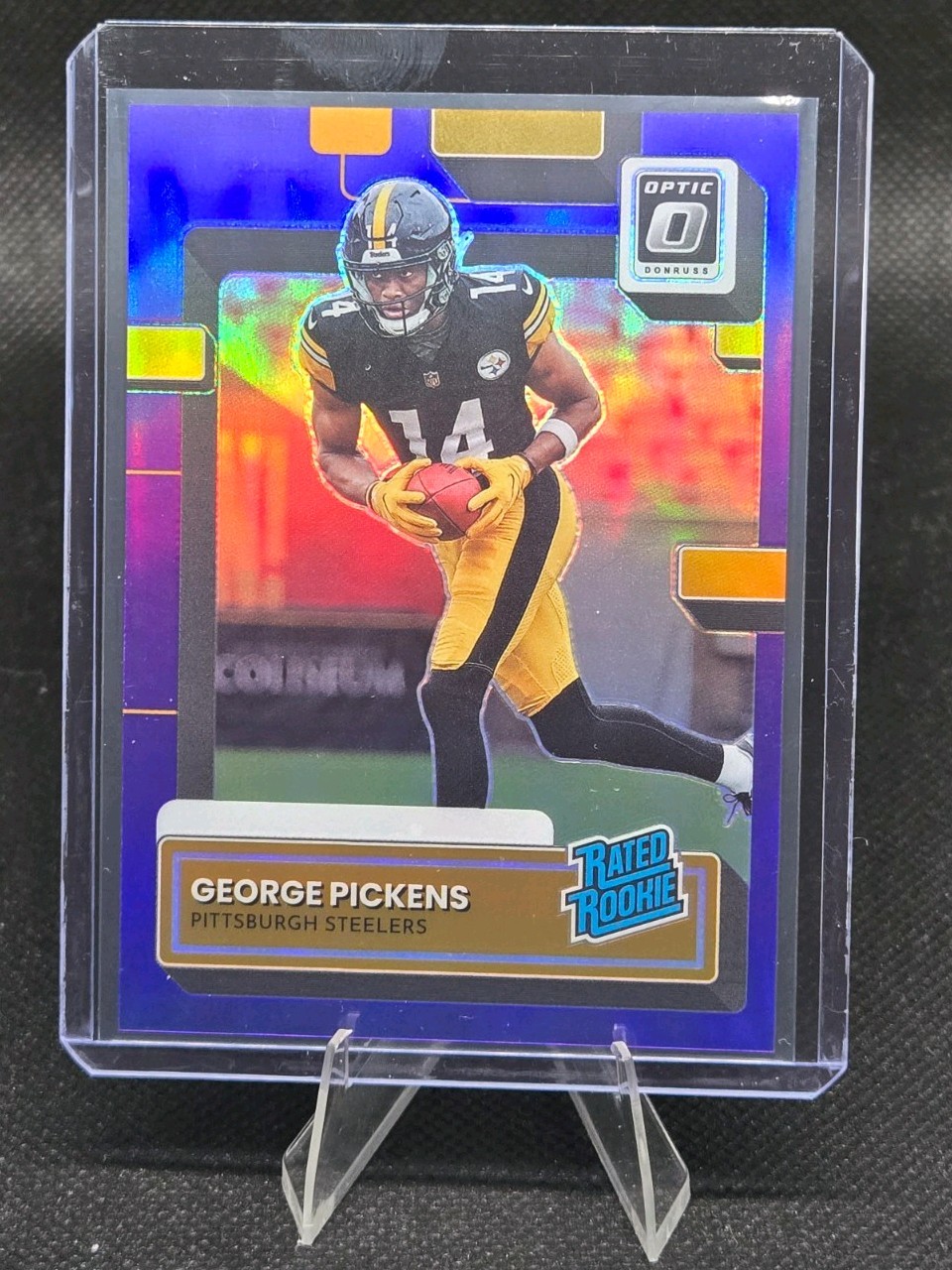 George Pickens 2022 Optic Rated Rookie Purple /50 Prizm RC #223 COWBOYS