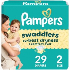 Pampers Swaddlers Diapers, Size 2, 29 CT