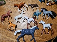 Lot Of 10 Small Toy Horses..