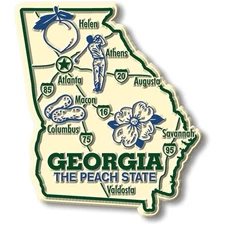 Georgia Giant State Magnet by Classic Magnets, 3.1" x 3.5"