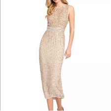 Mac Duggal Sequin Sleeveless 10509 Sheath Evening Dress, NWT, Size 10 MSRP 499