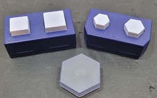 Creative Memories Large Square, Hexagon Paper Punches 1.25"  1.5" Shapes  Case