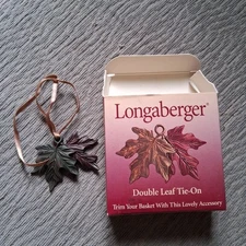 Longaberger Double Maple Leaf Tie-On #73393 Basket Accessory