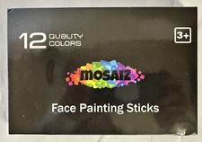 Mosaiz Face Paint Sticks Multicolor 12 Box Halloween Stage Makeup Non Toxic