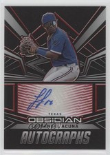 2023 Panini Chronicles Obsidian Electric Etch Red Luisangel Acuna Auto 11ur