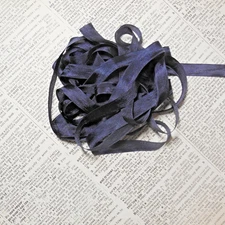 Vintage Seam Binding Ribbon 5 Yds Navy Blue Woven Edge Rayon Sewing Trim Crafts