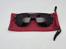 Suncloud Tabor Black Frame Polarized Grey/Green Lens Aviator Sunglasses w/ Case