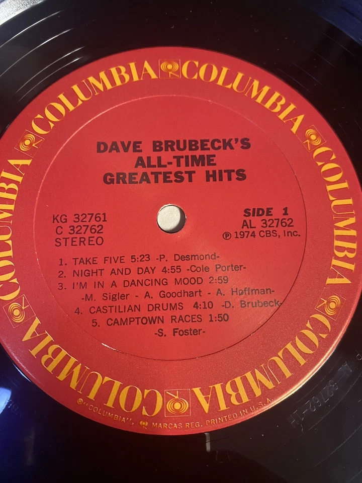 Dave Brubeck's All-Time Greatest Hits 1974  2LP SET  33RPM   VINYL VG+++ Foto 3 de 3