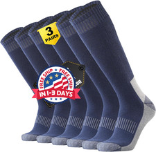 3 pares de calcetines acolchados hasta la rodilla para hombre