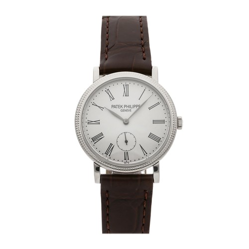 Patek Philippe Calatrava White Gold Manual 31mm White Dial Strap Watch 7119G-012