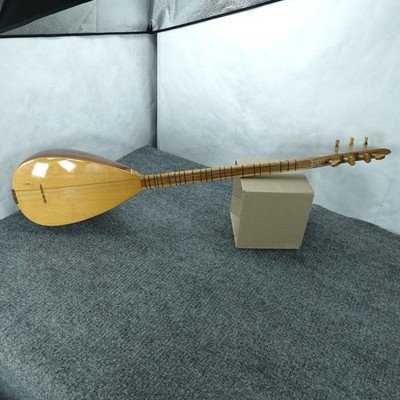 Turkish Saz Baglama Lute Wood Bowl Back Inlay Folk String Instrument Short Neck
