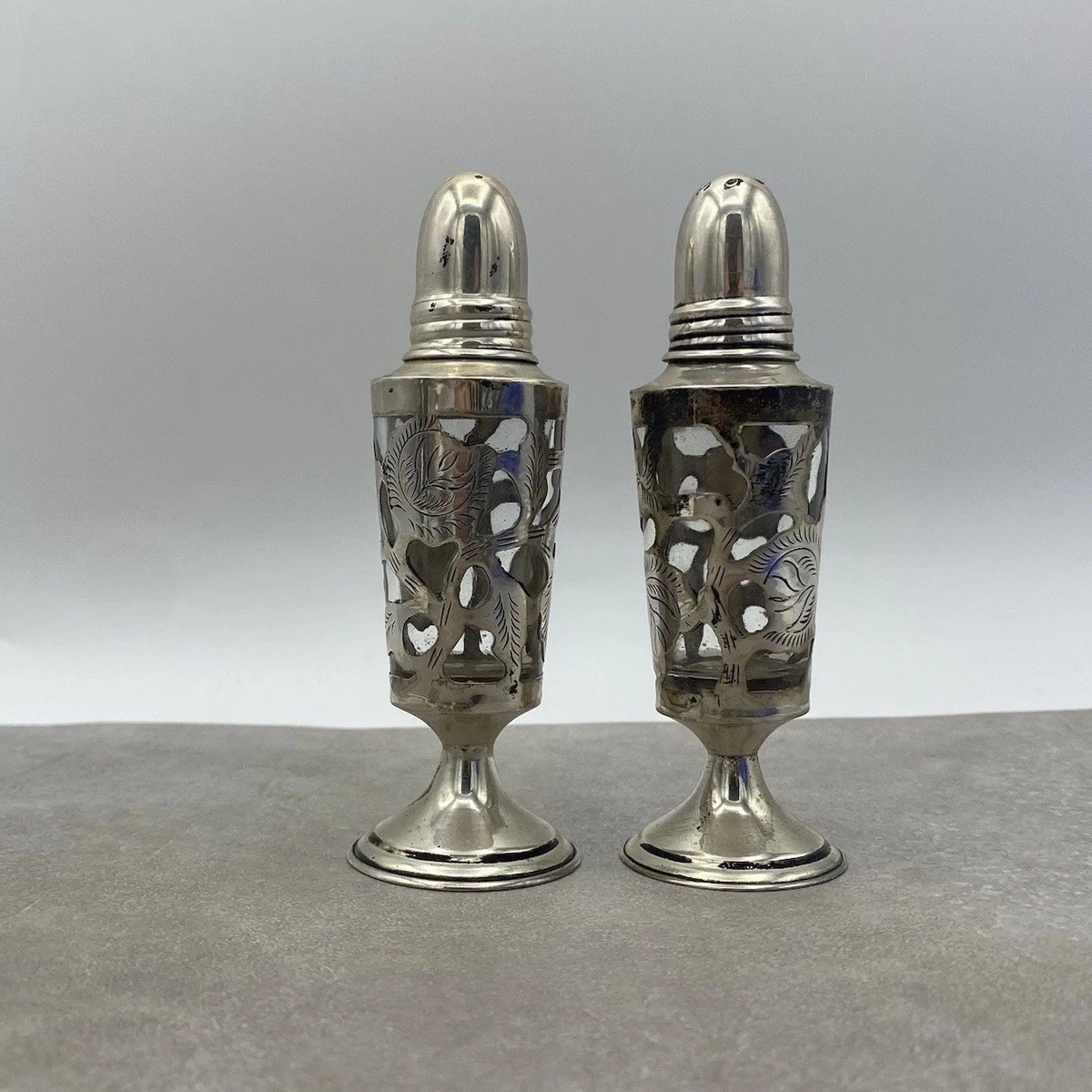 メキシコ製salt & pepper、Taxcoのミッドセンチュリー調　刻印入り Salt & Pepper Shaker Antique Mexican Silver for sale | eBay