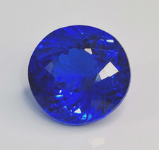 Round Cut 23-25 Ct Royal Blue Sapphire Natural Certified Loose Gemstone SP653