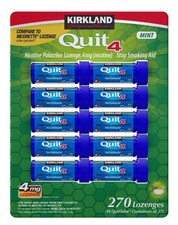 Kirkland Signature Quit4 Lozenges 4mg, 270ct Nicotine Polacrilex, Stop Smoking