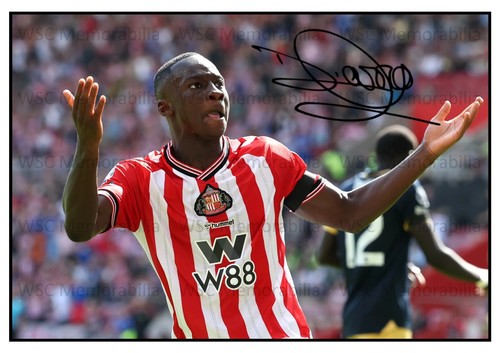 12104. Habib Diarra Signed Pictures (A4 Prints) Sunderland Strasbourg Senegal