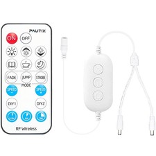 2-Way LED Dimmer Controller RF Remote Single Color Strip Light DC 12V-24V